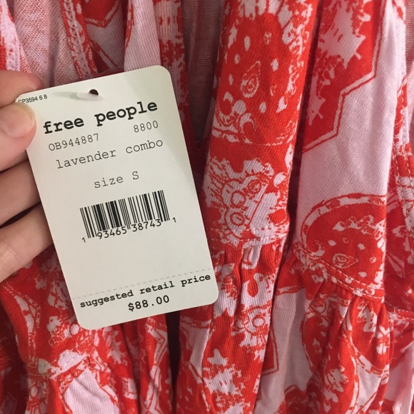 Free people NEW orange flowy tank - Picture 7 of 7